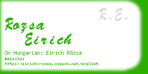 rozsa eirich business card